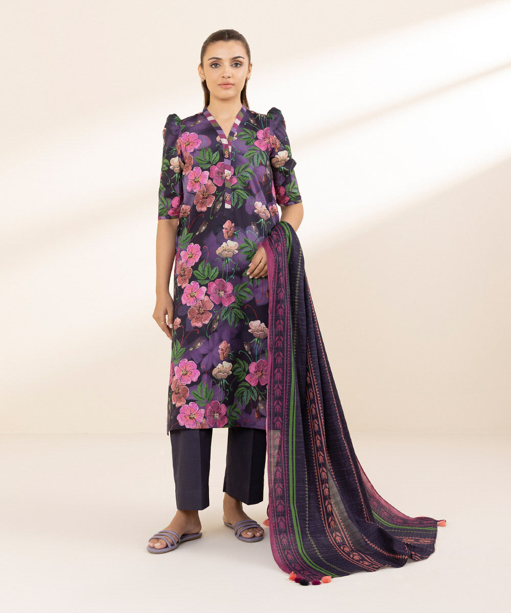 SAPPHIRE | UNSTITCHED 3 PIECE PRINTED LAWN SUIT