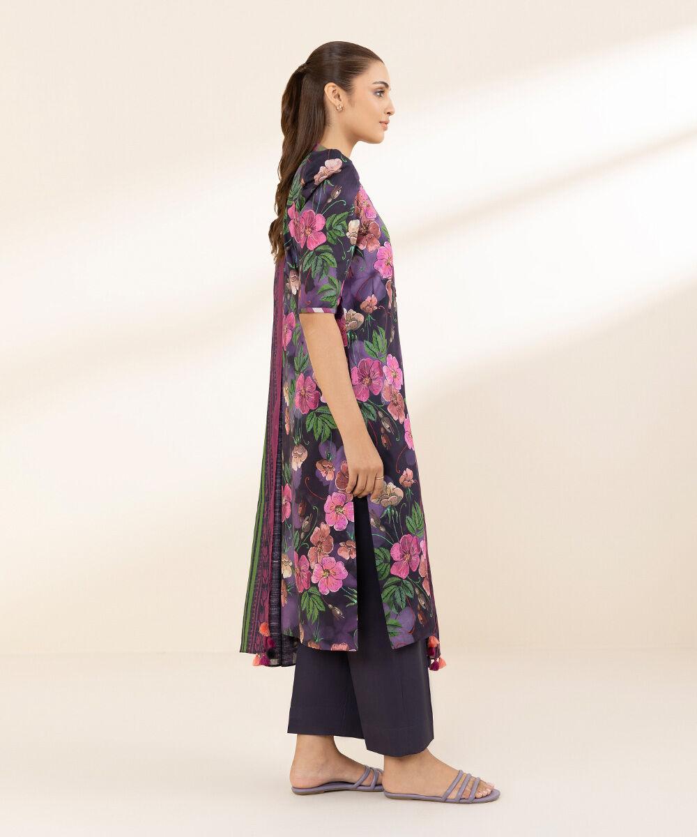 SAPPHIRE | UNSTITCHED 3 PIECE PRINTED LAWN SUIT