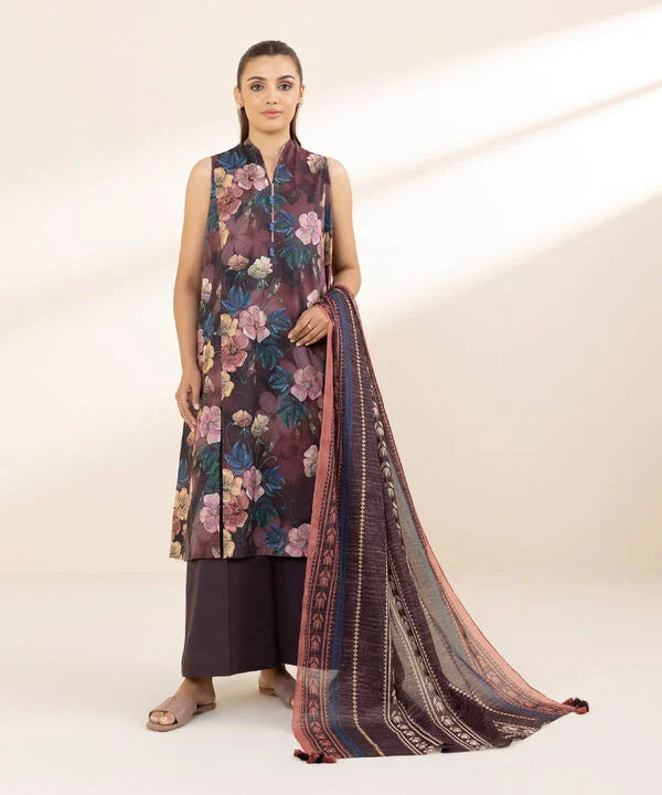 SAPPHIRE | UNSTITCHED 3 PIECE PRINTED LAWN SUIT