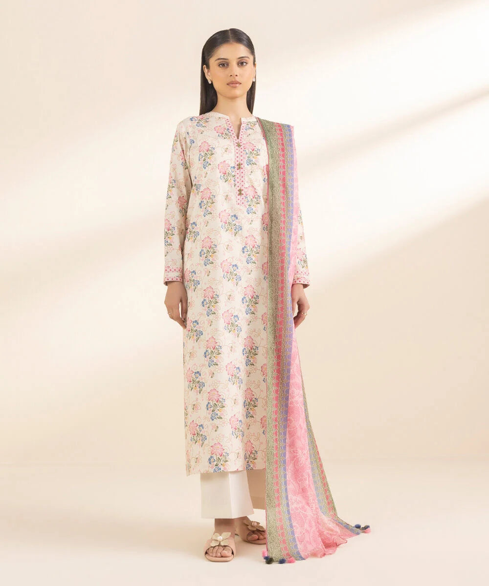 SAPPHIRE | UNSTITCHED 3 PIECE PRINTED LAWN SUIT
