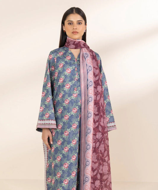 SAPPHIRE | UNSTITCHED 3 PIECE PRINTED LAWN SUIT