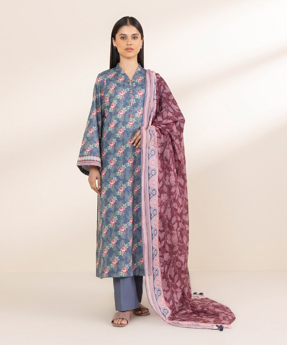 SAPPHIRE | UNSTITCHED 3 PIECE PRINTED LAWN SUIT