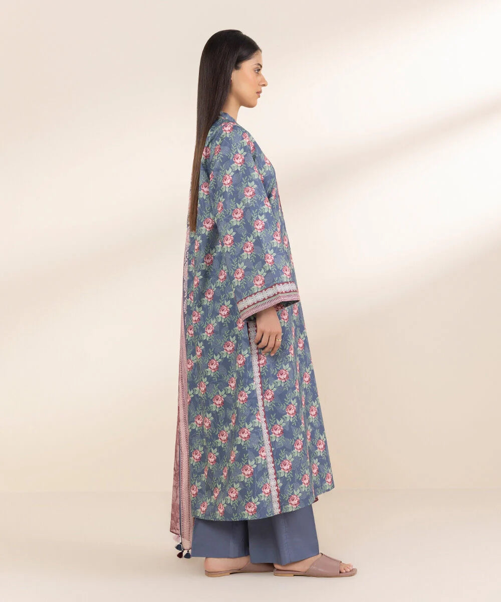 SAPPHIRE | UNSTITCHED 3 PIECE PRINTED LAWN SUIT