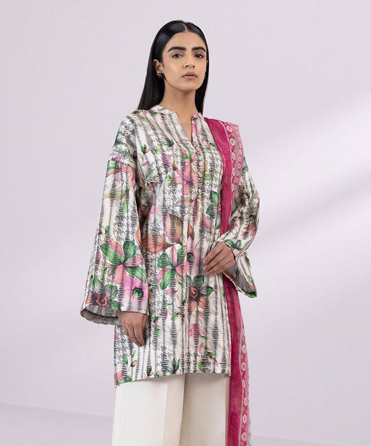 SAPPHIRE | UNSTITCHED 3 PIECE PRINTED JACQUARD SUIT