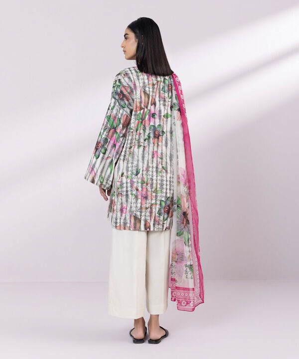SAPPHIRE | UNSTITCHED 3 PIECE PRINTED JACQUARD SUIT