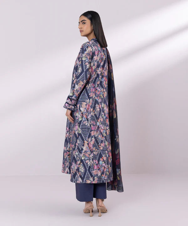 SAPPHIRE | UNSTITCHED 3 PIECE PRINTED JACQUARD SUIT