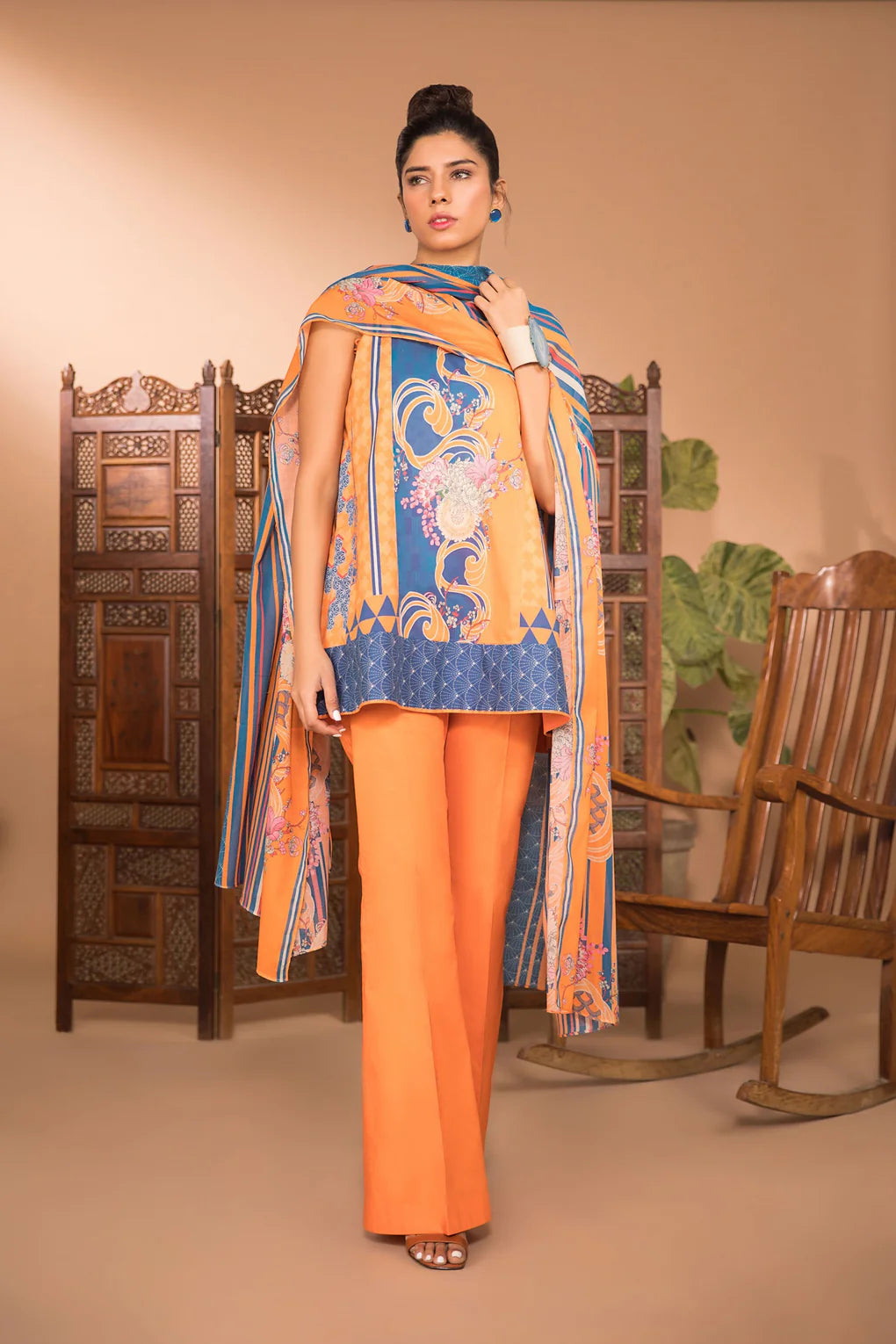 SAPPHIRE | UNSTITCHED 3 PIECE PRINTED KHADDAR SUIT