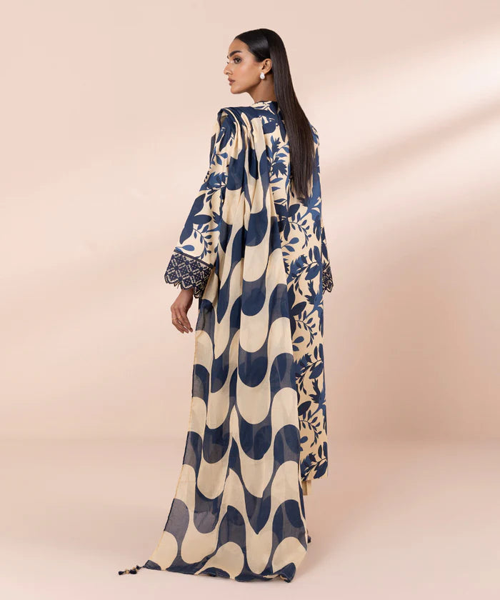 SAPPHIRE | UNSTITCHED 2 PIECE EMBROIDERED LAWN SUIT
