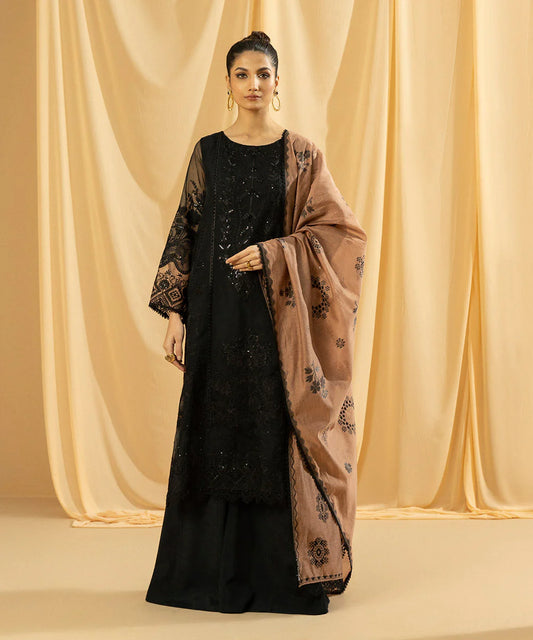 Sapphire LUXE | 3 Piece Unstitched Dyed Embroidered Organza Suit | 3FE-LX23V2-17