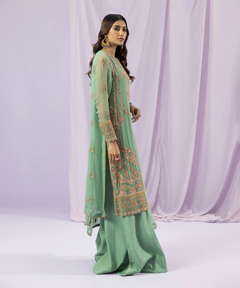Sapphire LUXE | 3 Piece Unstitched Dyed Embroidered Crinkle Chiffon Suit | 3FE-LX23V2-23
