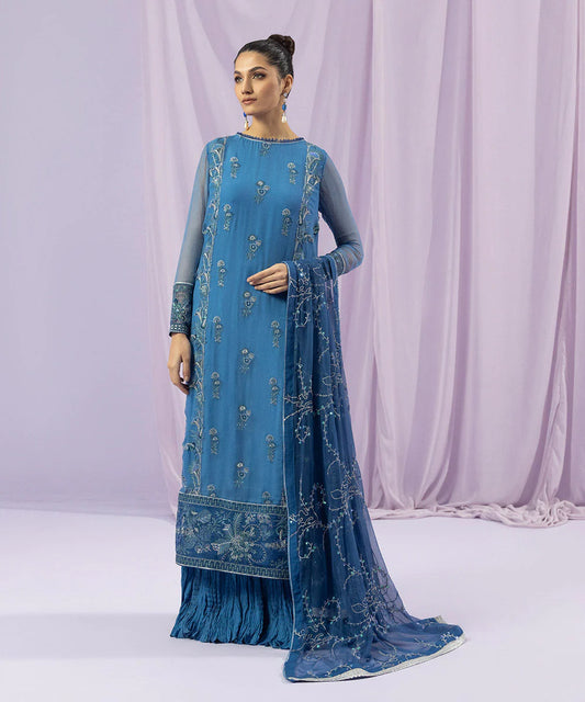 Sapphire LUXE | 3 Piece Unstitched Dyed Embroidered Blended Chiffon Suit | 3FE-LX23V2-28