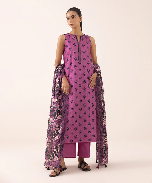 SAPPHIRE | UNSTITCHED 3 PIECE PRINTED LAWN SUIT