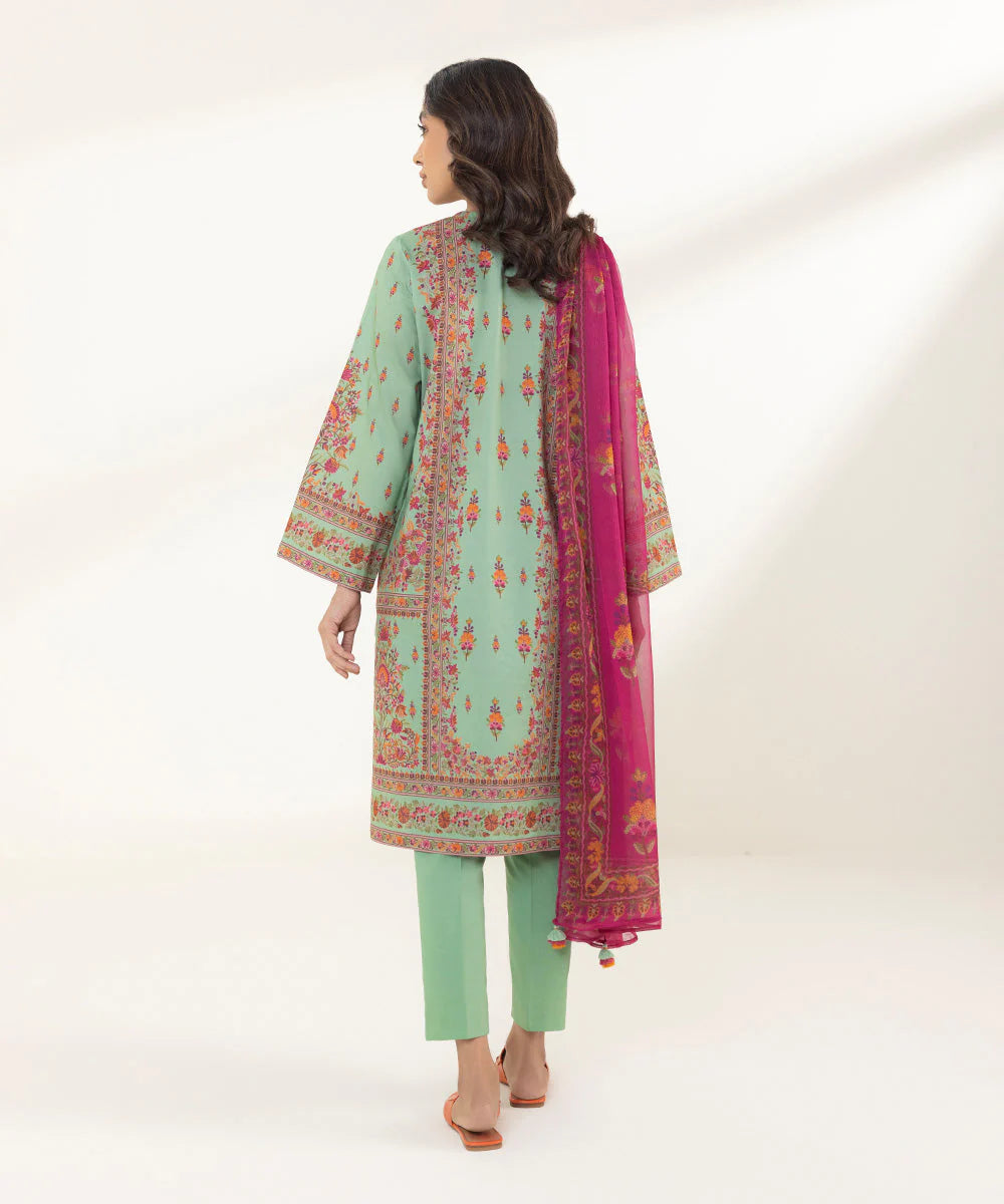 Sapphire | Unstitched 3Pc Printed Lawn Suit | 3P-DY23V1-12B