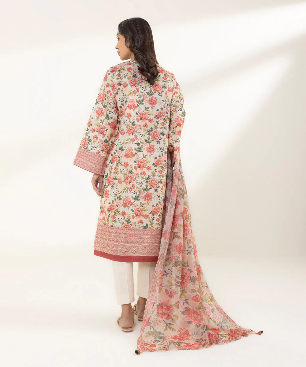 Sapphire | Unstitched 3Pc Printed Lawn Suit | 3P-DY23V1-23B