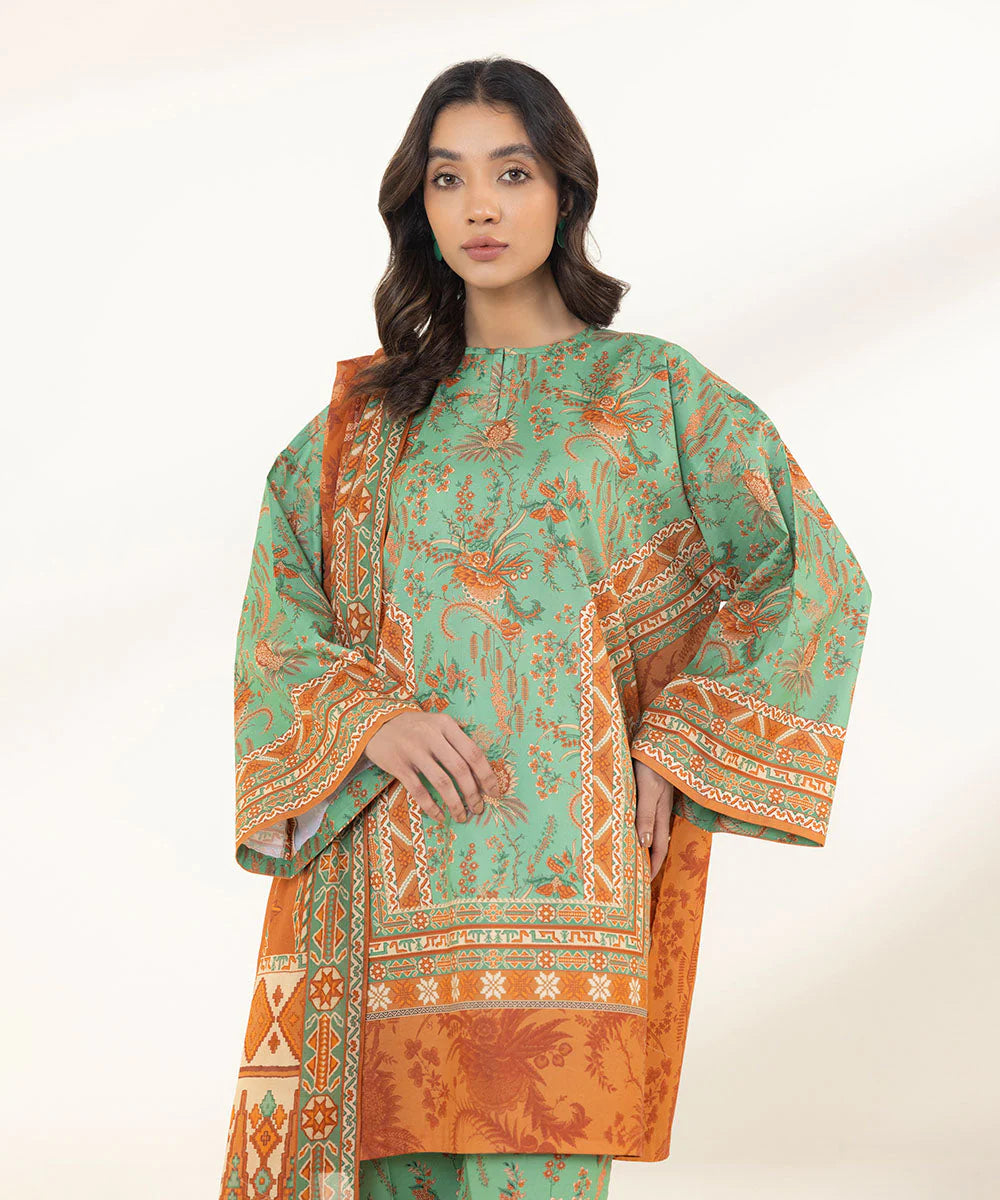 Sapphire | Unstitched 3 Piece Printed Lawn Suit