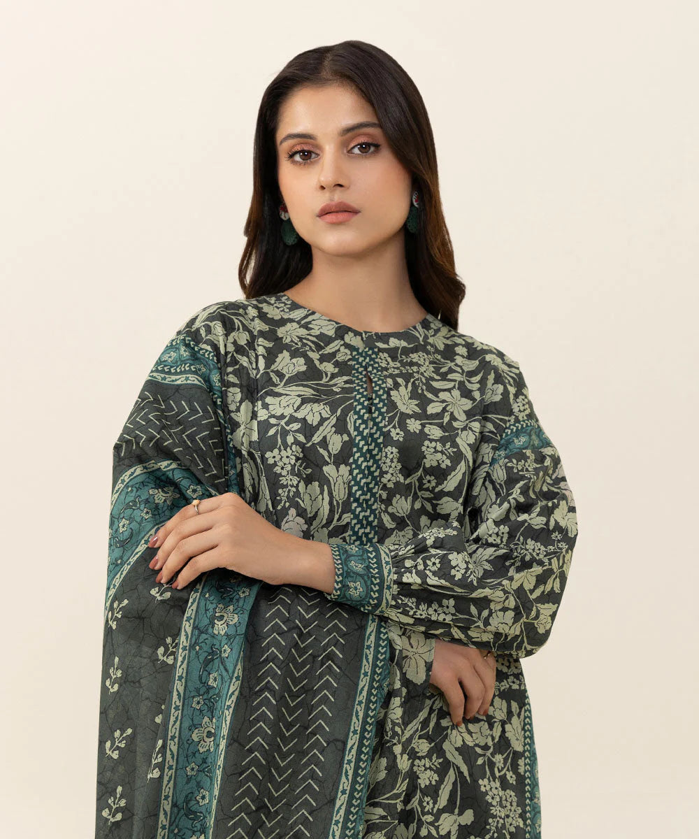 Sapphire | Unstitched 3Pc Printed Lawn Suit | 3P-DY23V3-14B