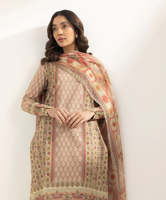 Sapphire | Unstitched 3Pc Printed Lawn Suit | 3P-DY23V3-17B
