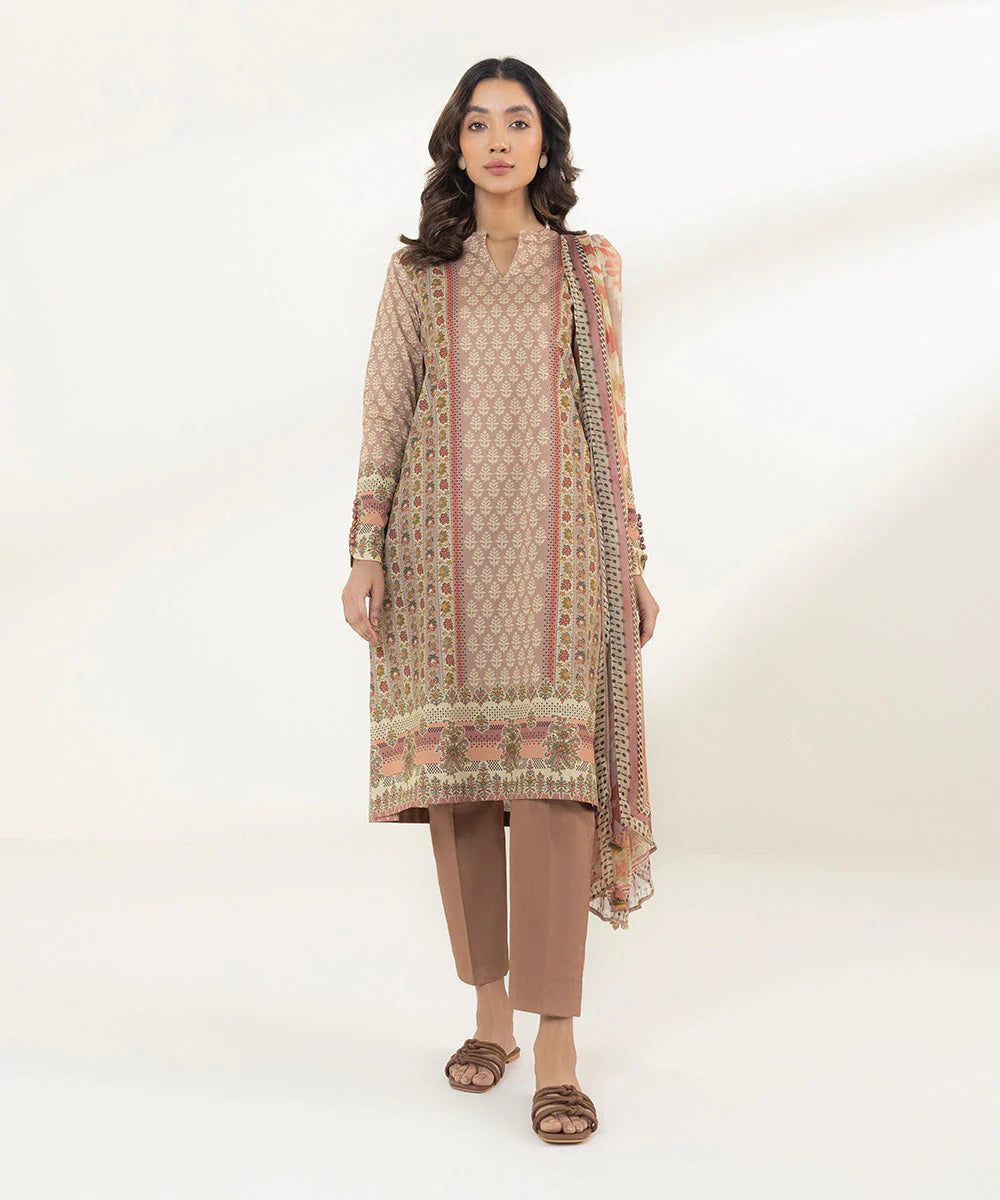 Sapphire | Unstitched 3Pc Printed Lawn Suit | 3P-DY23V3-17B