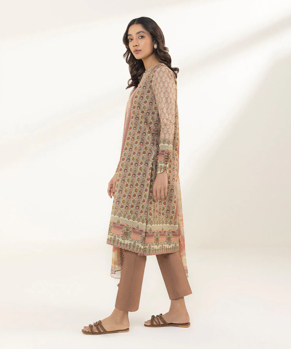 Sapphire | Unstitched 3Pc Printed Lawn Suit | 3P-DY23V3-17B