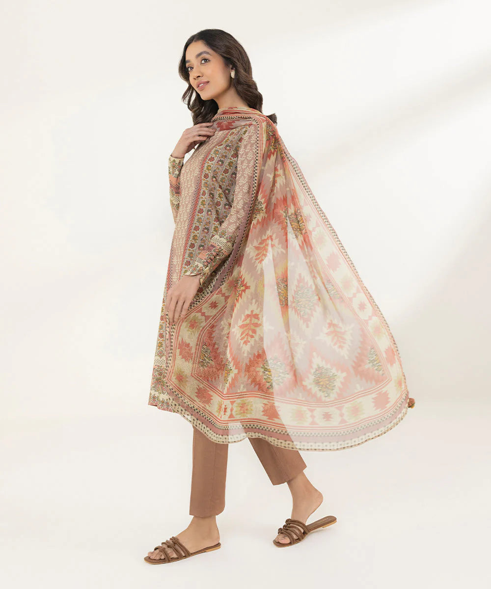 Sapphire | Unstitched 3Pc Printed Lawn Suit | 3P-DY23V3-17B