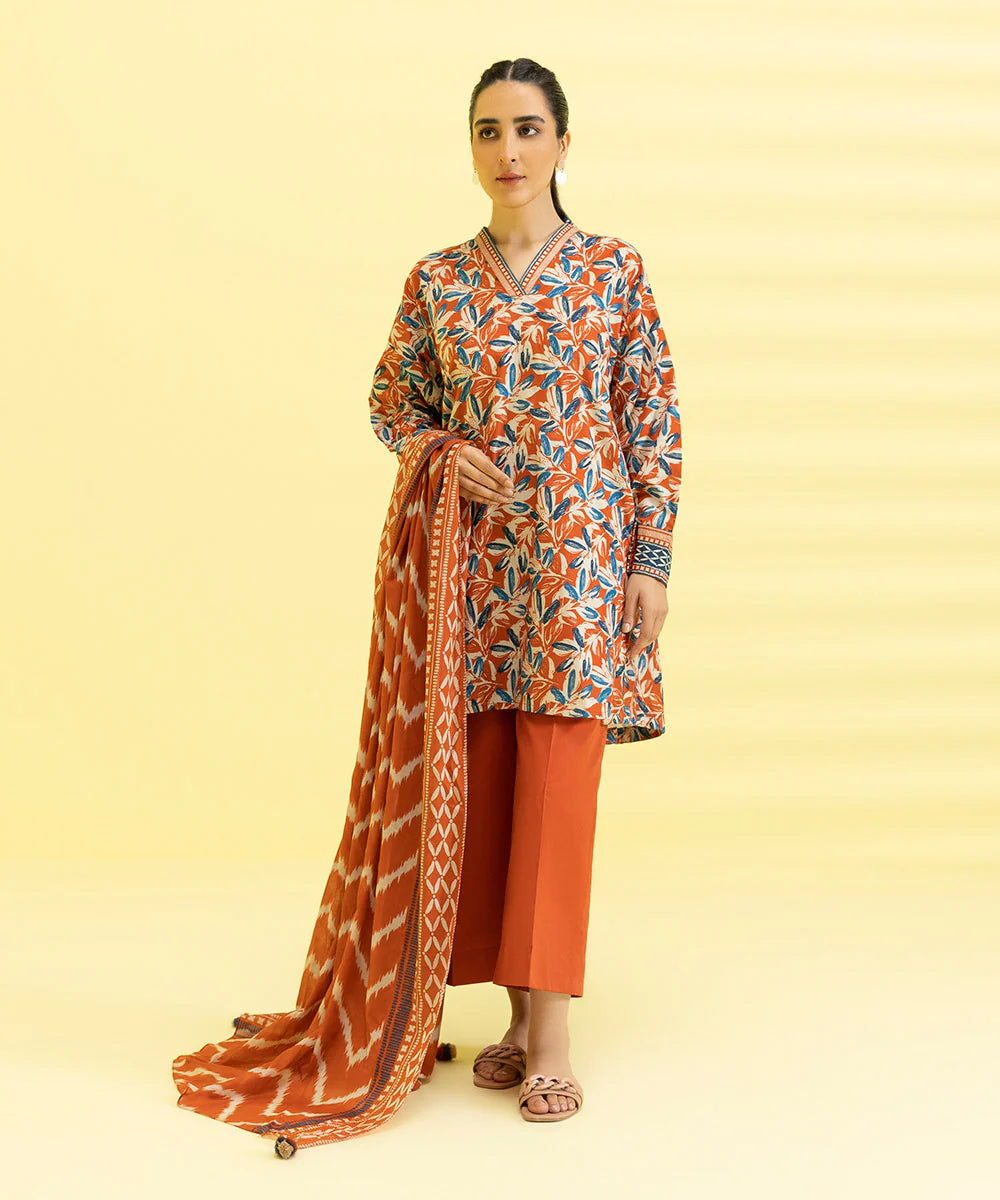 Sapphire | Unstitched 3Pc Digital Printed Lawn Suit | 3P-DY23ZV2-14-R