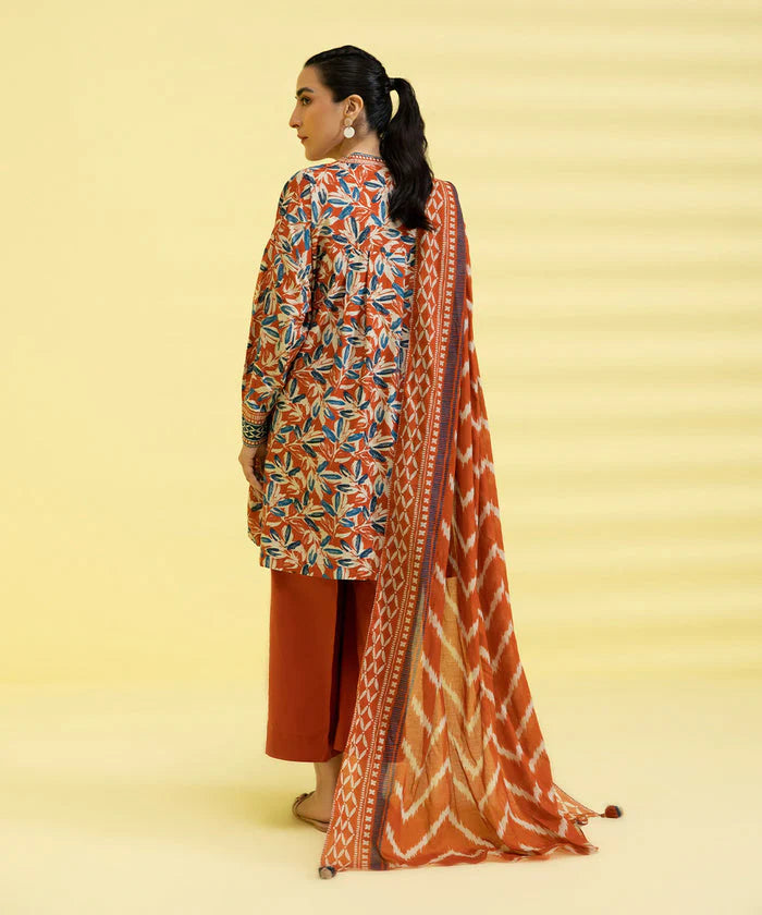 Sapphire | Unstitched 3Pc Digital Printed Lawn Suit | 3P-DY23ZV2-14-R