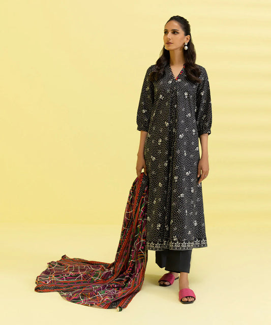 Sapphire | Unstitched 3Pc Digital Printed Lawn Suit | 3P-DY23ZV2-18-R