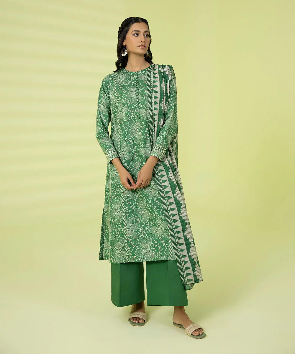 Sapphire | Unstitched 3Pc Printed Lawn Suit | 3P-DY23ZV3-11