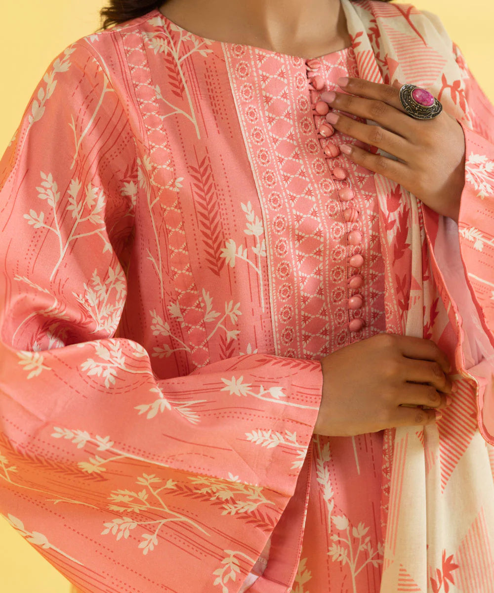 Sapphire | Unstitched 3Pc Printed Lawn Suit | 3P-DY23ZV3-12-R