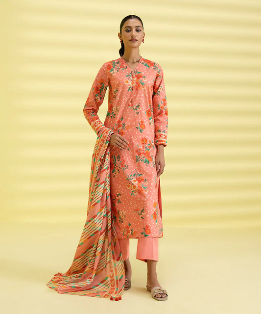 Sapphire | Unstitched 3Pc Printed Lawn Suit | 3P-DY23ZV3-14-R