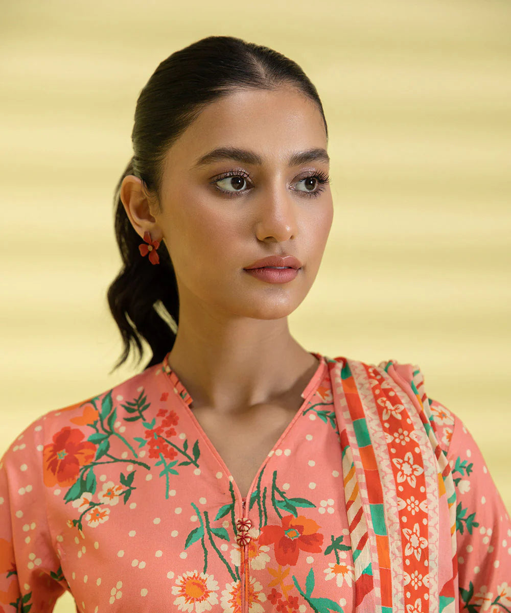 Sapphire | Unstitched 3Pc Printed Lawn Suit | 3P-DY23ZV3-14-R
