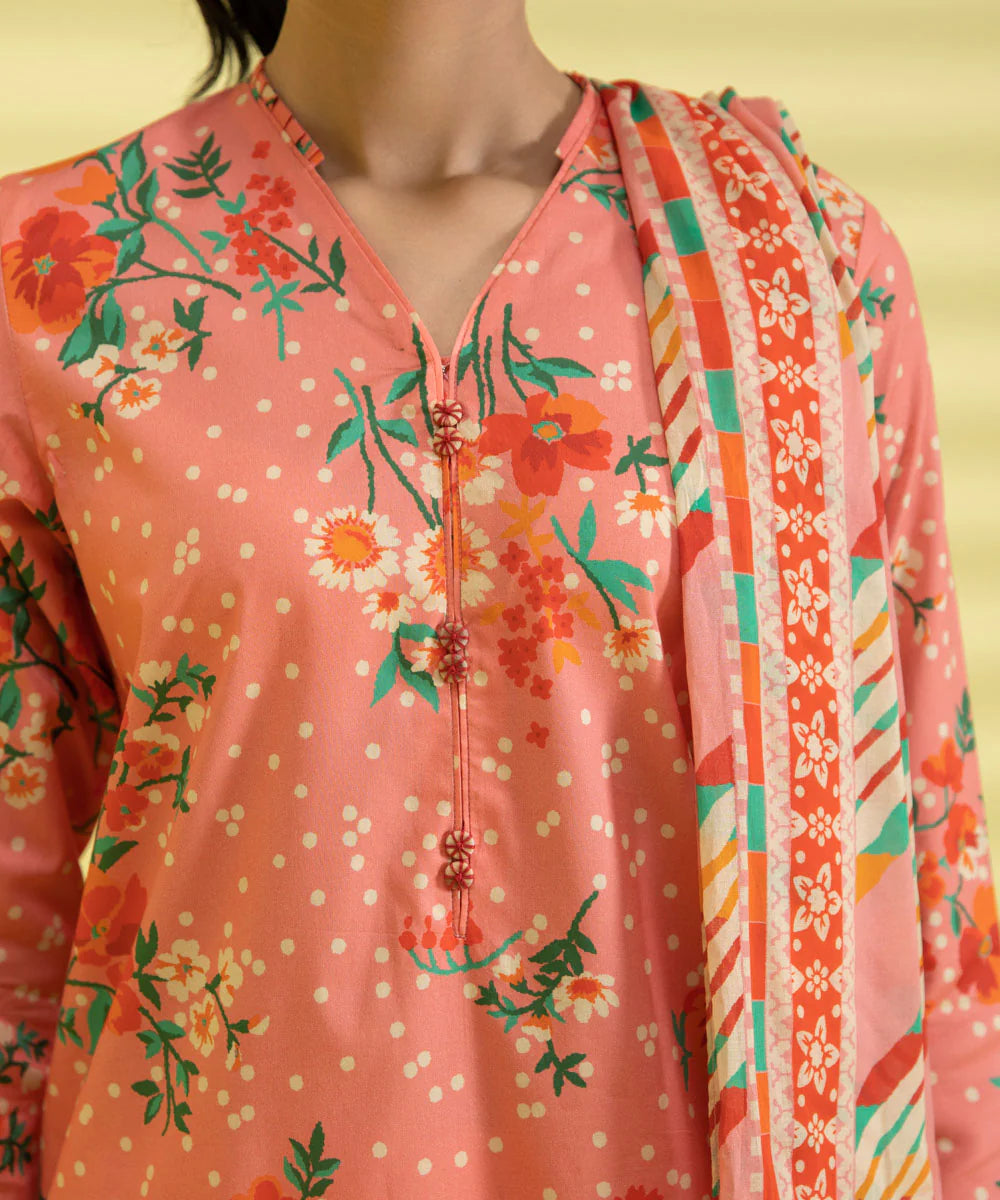Sapphire | Unstitched 3Pc Printed Lawn Suit | 3P-DY23ZV3-14-R