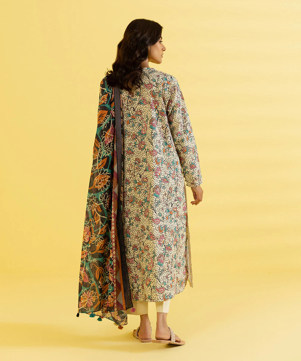 Sapphire | Unstitched 3Pc Printed Lawn Suit | 3P-DY23ZV3-19-R