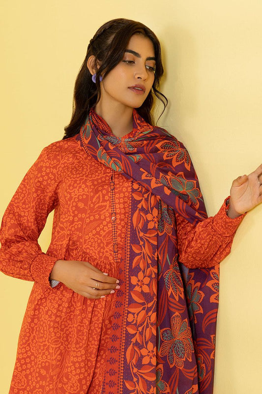 Sapphire | Unstitched 3Pc Printed Lawn Suit | 3P-DY23ZV3-20-R