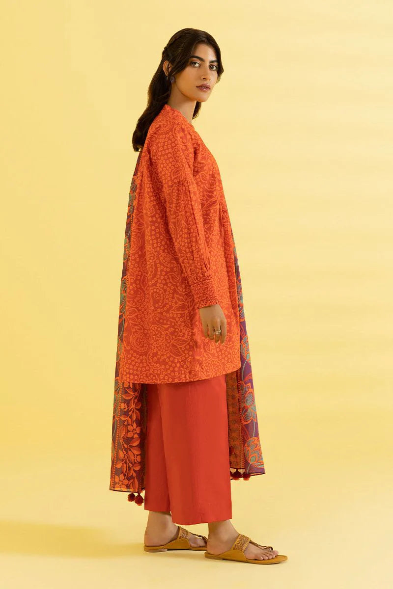 Sapphire | Unstitched 3Pc Printed Lawn Suit | 3P-DY23ZV3-20-R