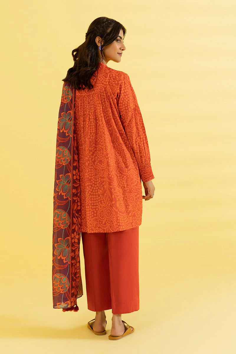 Sapphire | Unstitched 3Pc Printed Lawn Suit | 3P-DY23ZV3-20-R
