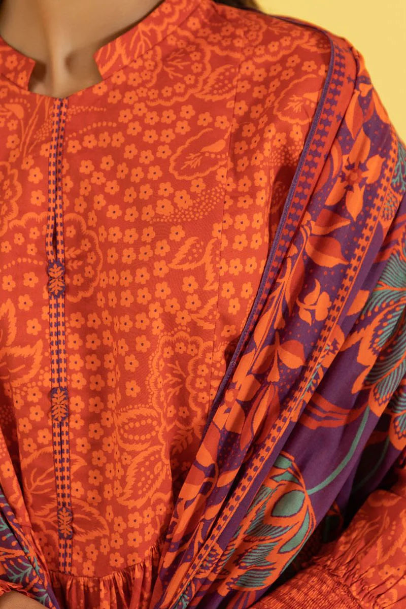 Sapphire | Unstitched 3Pc Printed Lawn Suit | 3P-DY23ZV3-20-R
