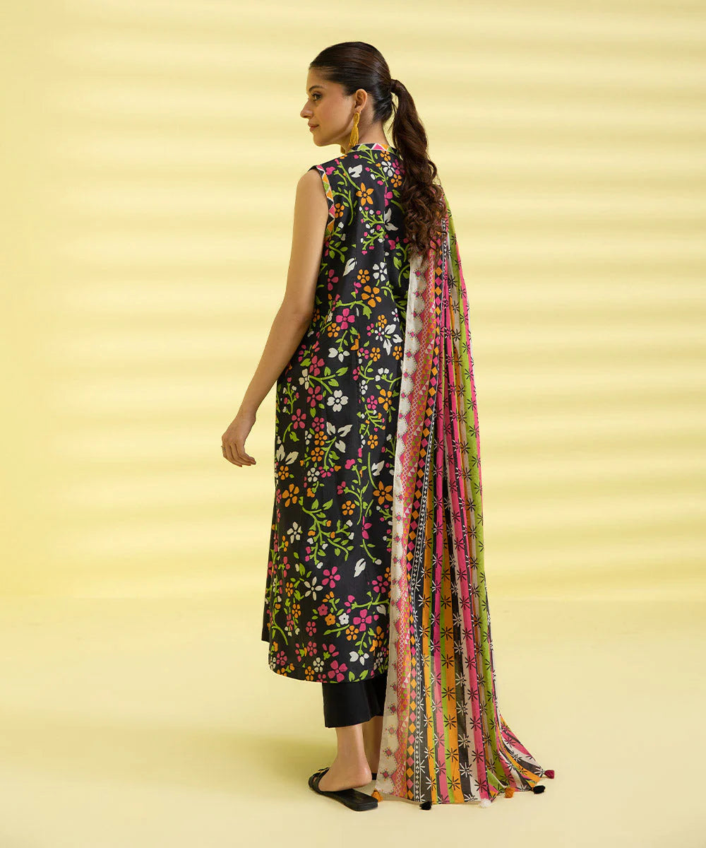 Sapphire | Unstitched 3Pc Printed Lawn Suit | 3P-DY23ZV3-30