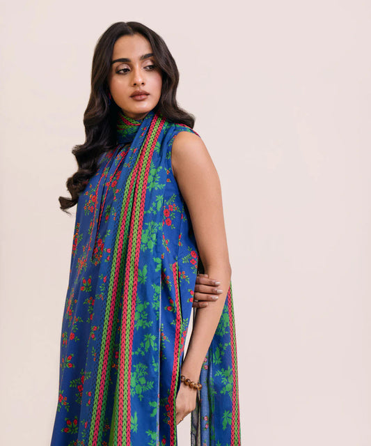 SAPPHIRE | UNSTITCHED 3 PIECE PRINTED LAWN SUIT