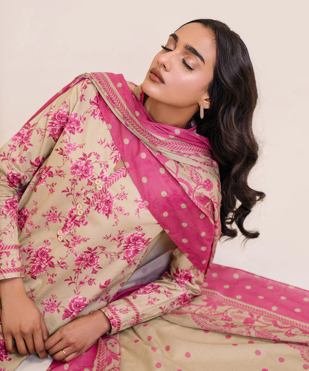 SAPPHIRE | UNSTITCHED 3 PIECE PRINTED LAWN SUIT