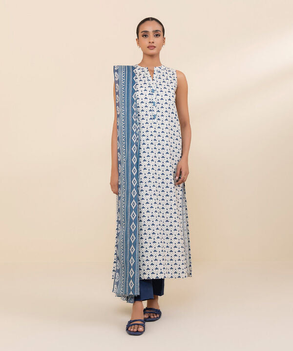 SAPPHIRE | UNSTITCHED 3 PIECE PRINTED LAWN SUIT