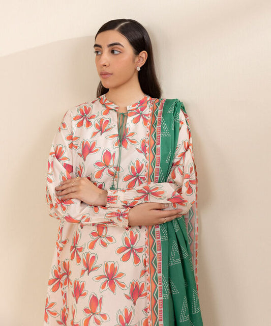 SAPPHIRE | UNSTITCHED 3 PIECE PRINTED LAWN SUIT