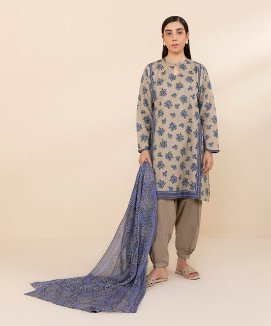 SAPPHIRE | UNSTITCHED 3 PIECE PRINTED LAWN SUIT