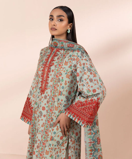 SAPPHIRE | UNSTITCHED 3 PIECE EMBROIDERED LAWN SUIT