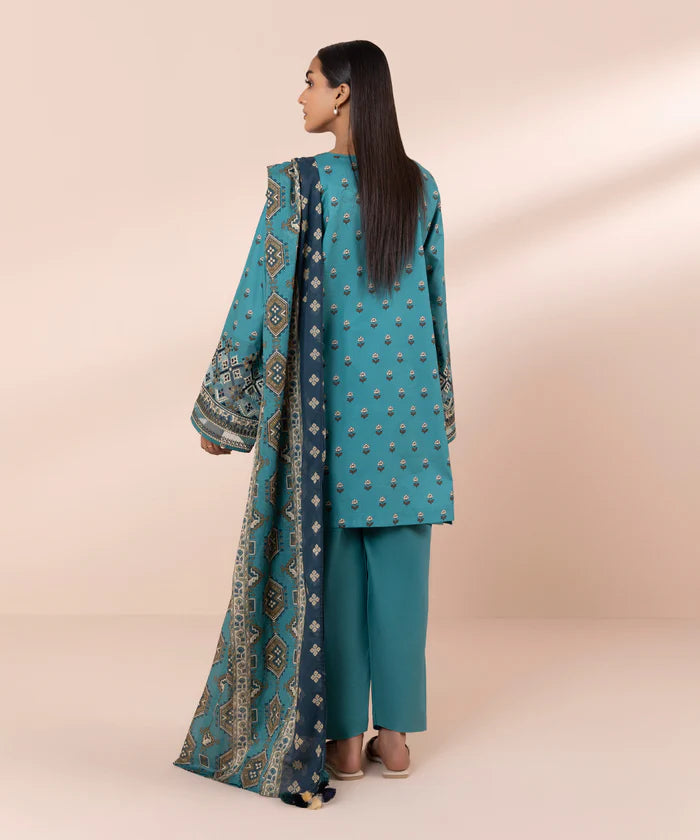 SAPPHIRE | UNSTITCHED 3 PIECE EMBROIDERED LAWN SUIT