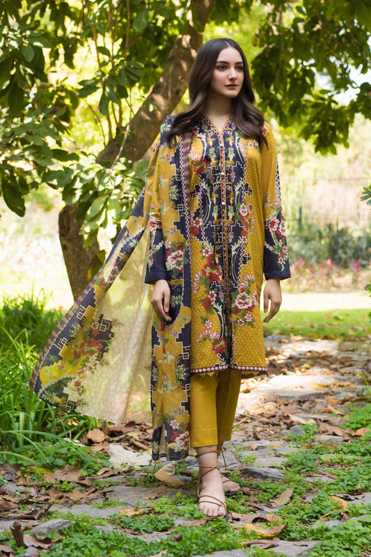 Sapphire | Unstitched 3Pc Printed Khaddar Suit | U3P-WS23R9-20