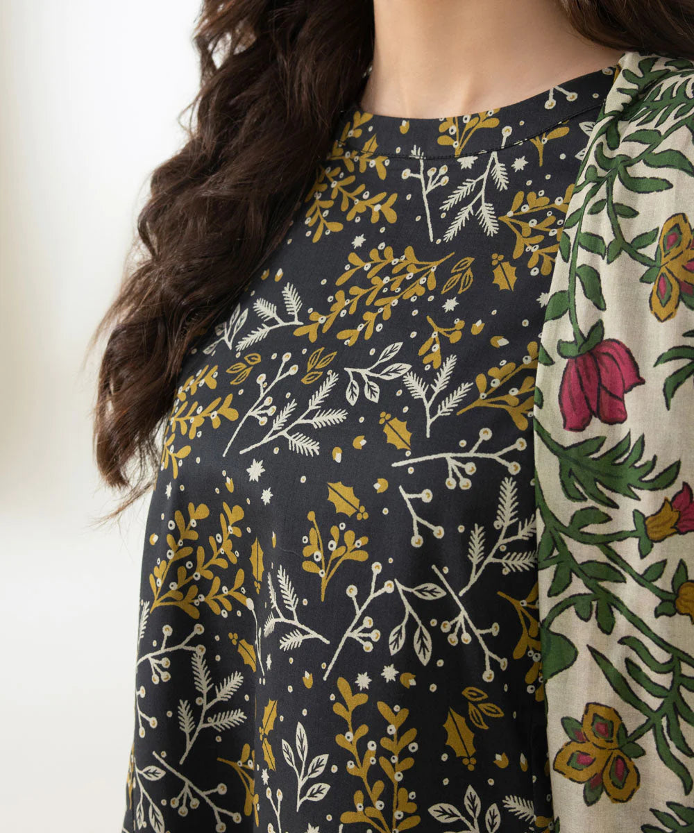 Sapphire | Unstitched 2Pc Printed Lawn - Shirt & Dupatta | U2D-DY23V4-10-R