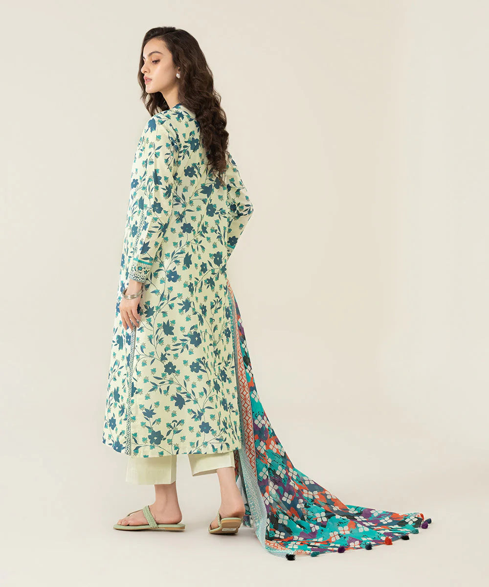 Sapphire | Unstitched 2Pc Printed Lawn - Shirt & Dupatta | U2D-DY23V4-11R