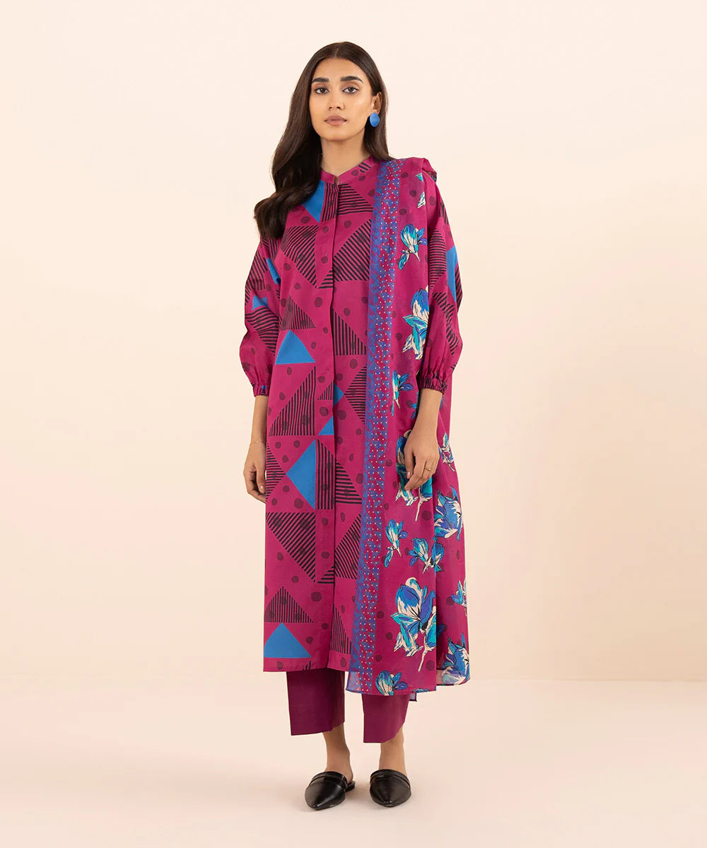 SAPPHIRE | UNSTITCHED 2 PIECE PRINTED LAWN SUIT