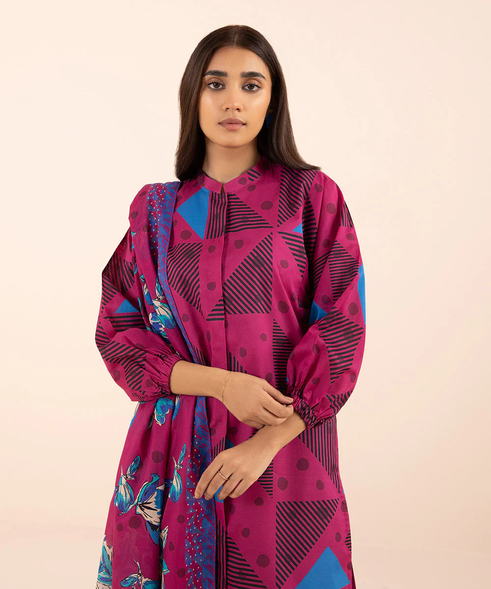 SAPPHIRE | UNSTITCHED 2 PIECE PRINTED LAWN SUIT